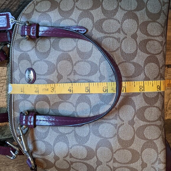 Coach Signature Cora Peyton Dome Satchel Bag Crossbody - Picture 11 of 11